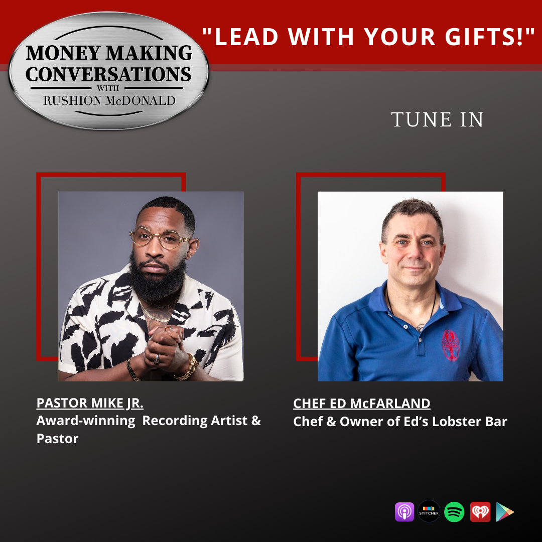 MMC Square 9-14 money making conversations British comedian Gina Yashere, Gospel Music Exec Phil Thornton
