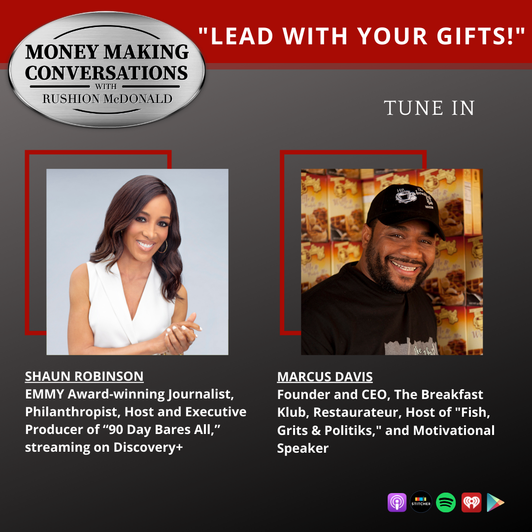 money making conversations British comedian Gina Yashere, Gospel Music Exec Phil Thornton