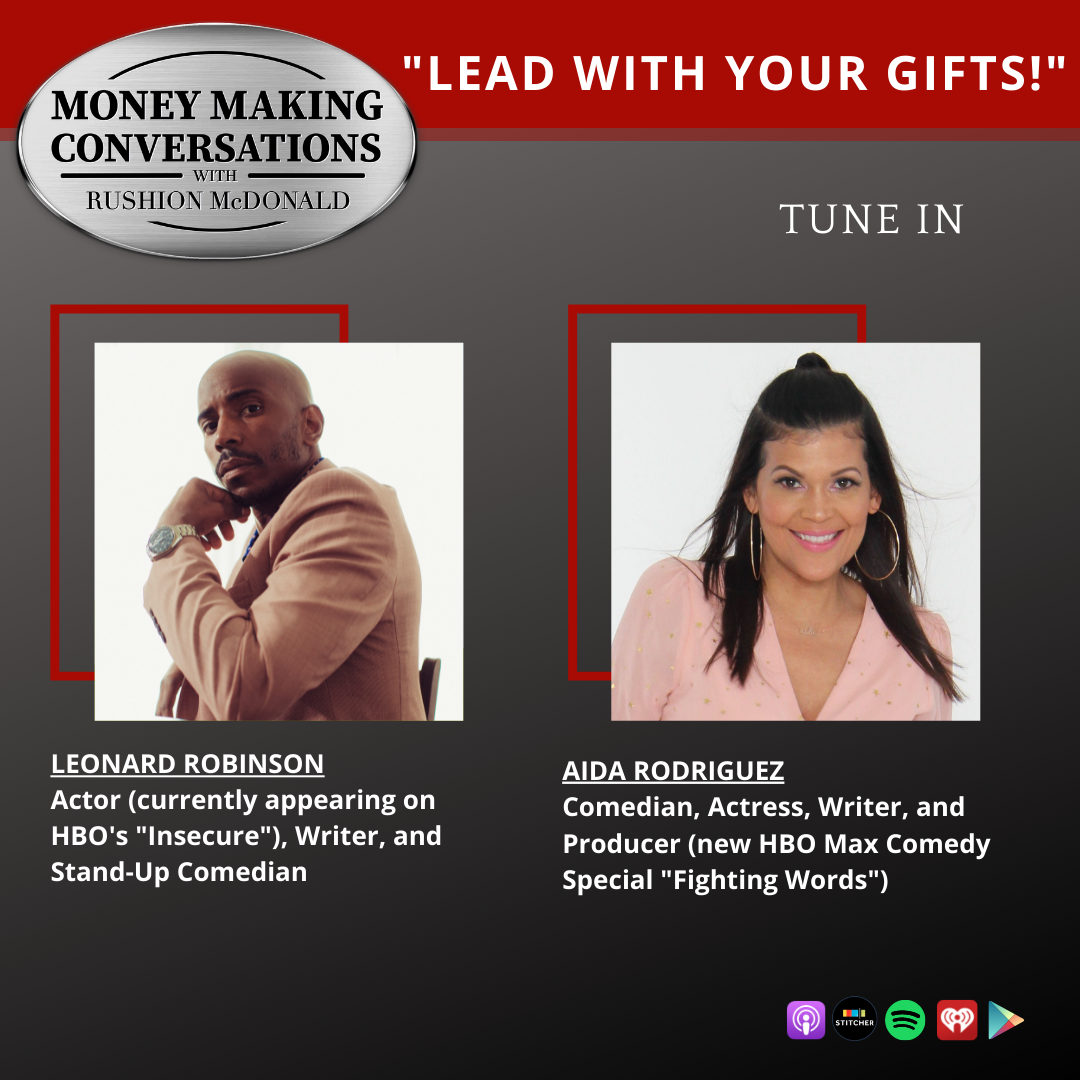 MMC Square 11-9 money making conversations British comedian Gina Yashere, Gospel Music Exec Phil Thornton
