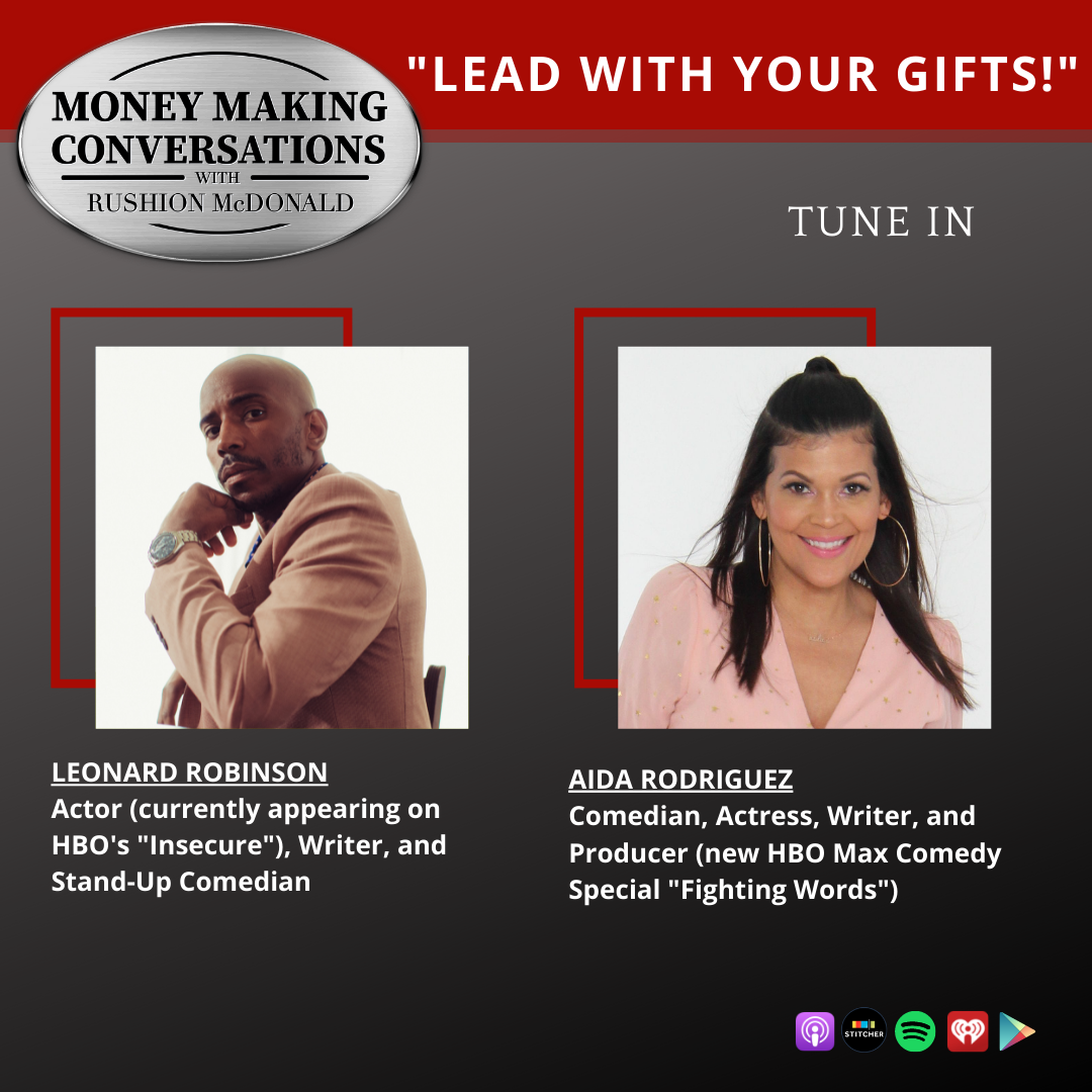 money making conversations British comedian Gina Yashere, Gospel Music Exec Phil Thornton