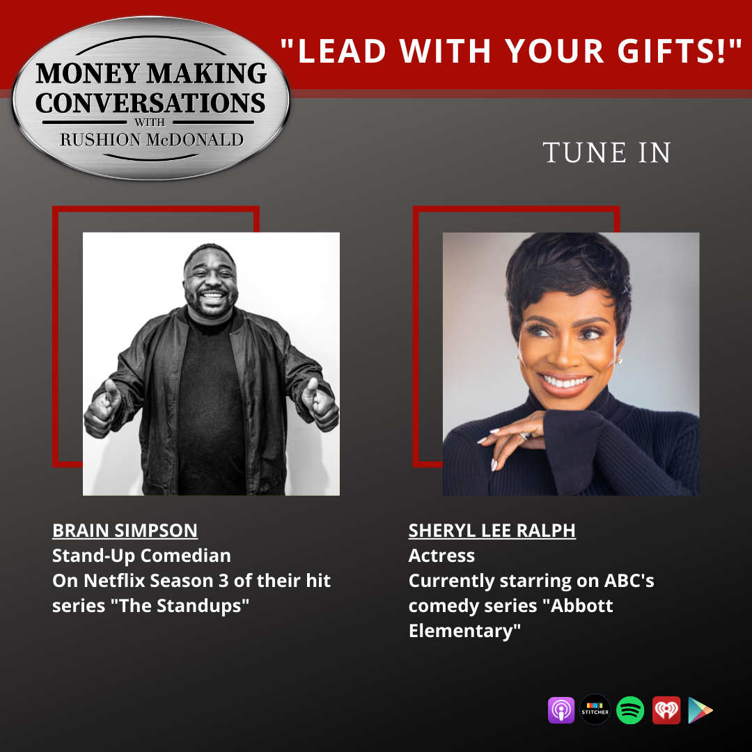 money making conversations British comedian Gina Yashere, Gospel Music Exec Phil Thornton