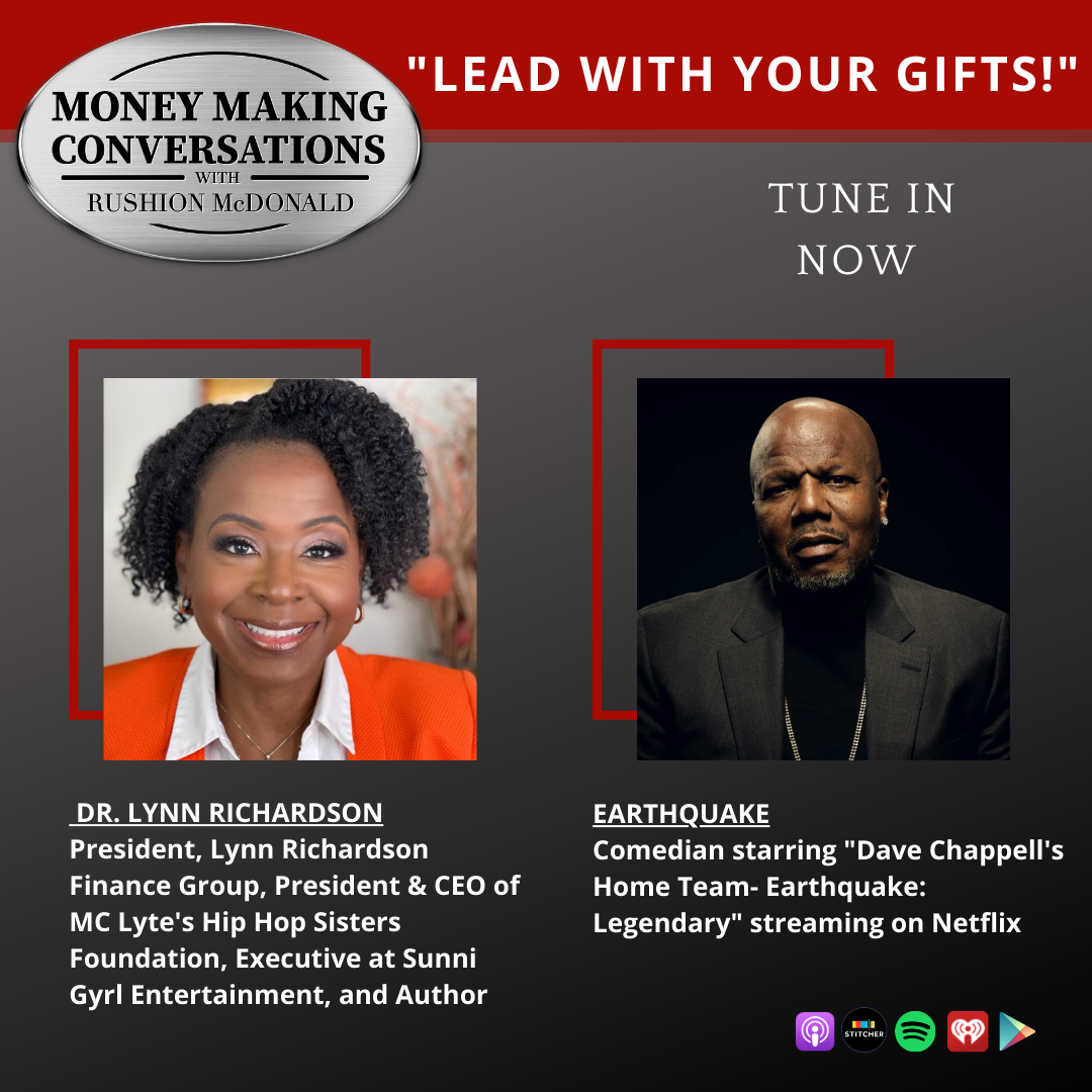 money making conversations British comedian Gina Yashere, Gospel Music Exec Phil Thornton